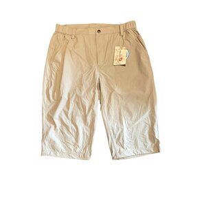 Baleaf Mens Tan Lightweight Water Resistant Shorts Size M UPF 50+ Zip‎ Pockets